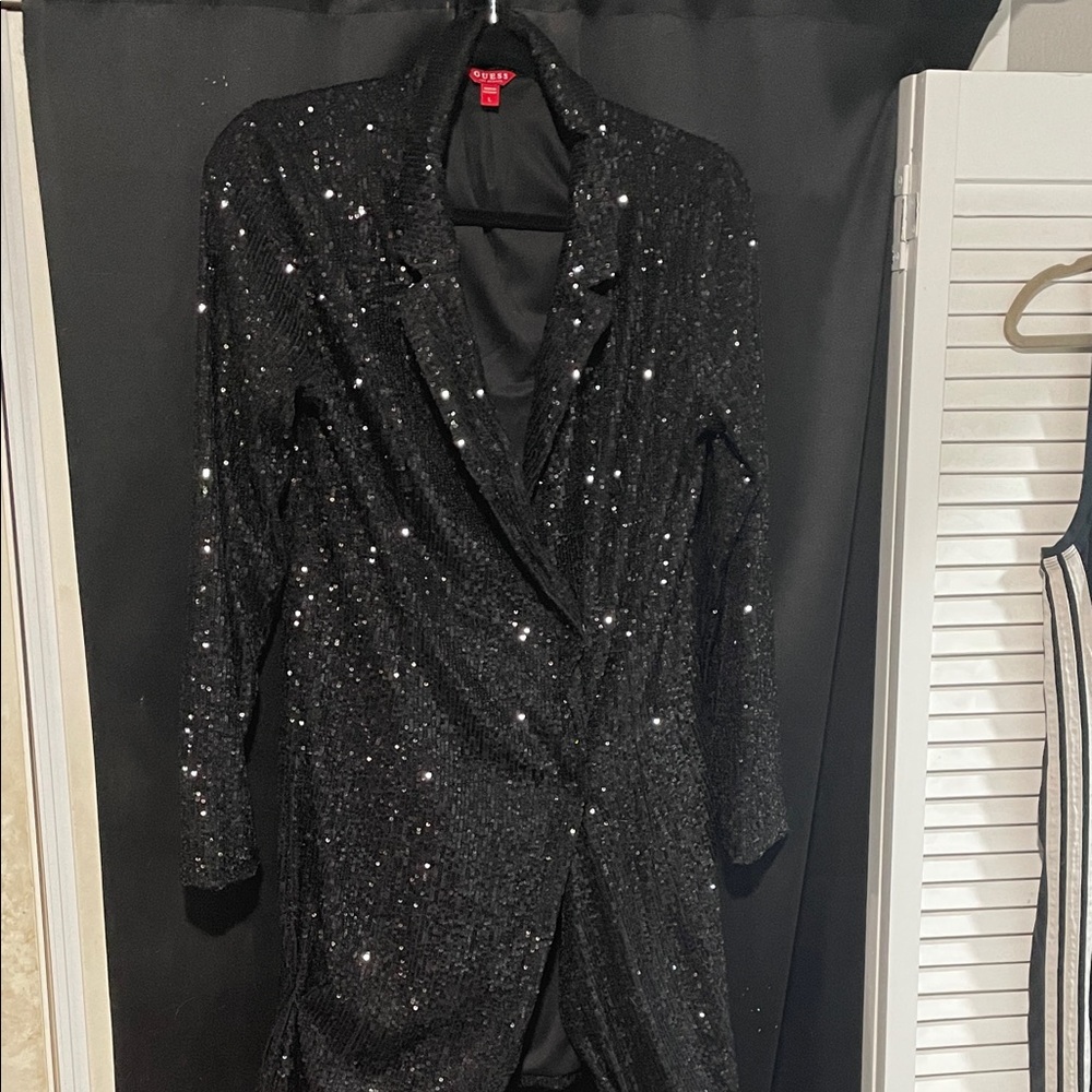 Black Sequin Blazer